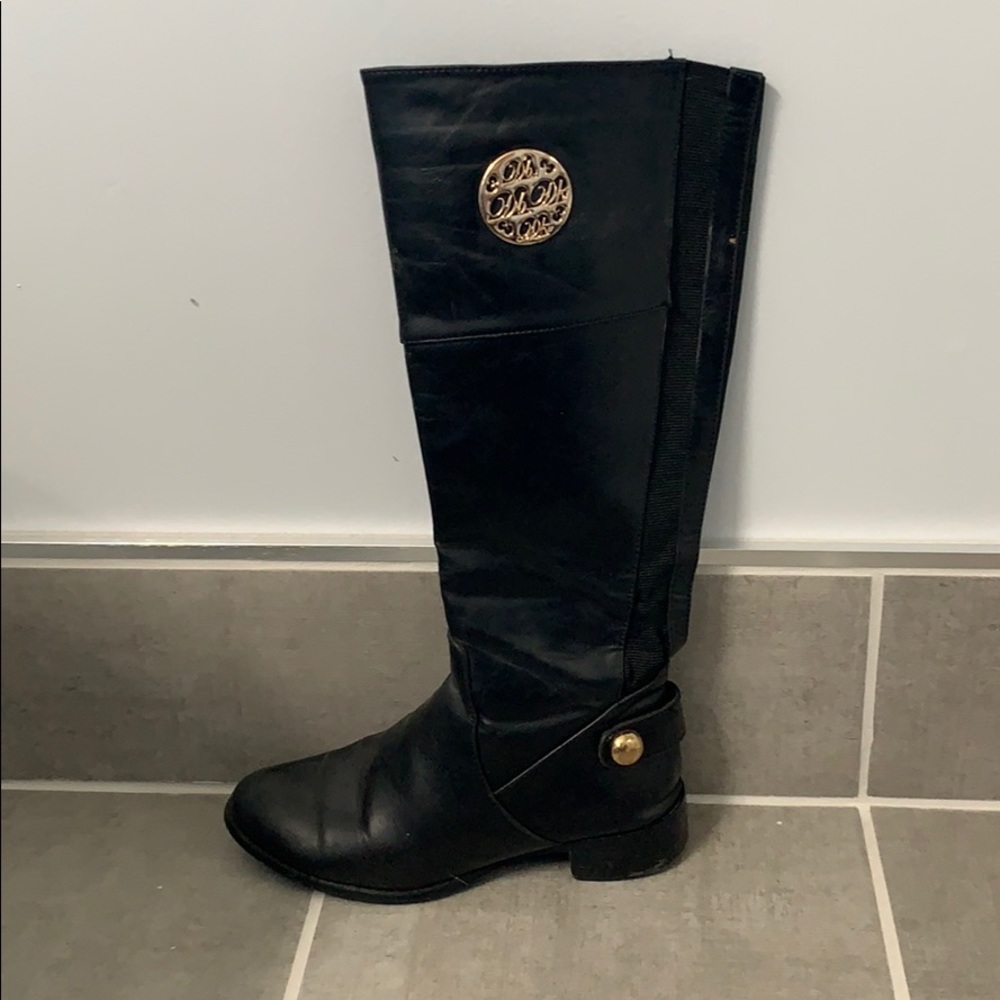 Women’s Black and gold riding boots